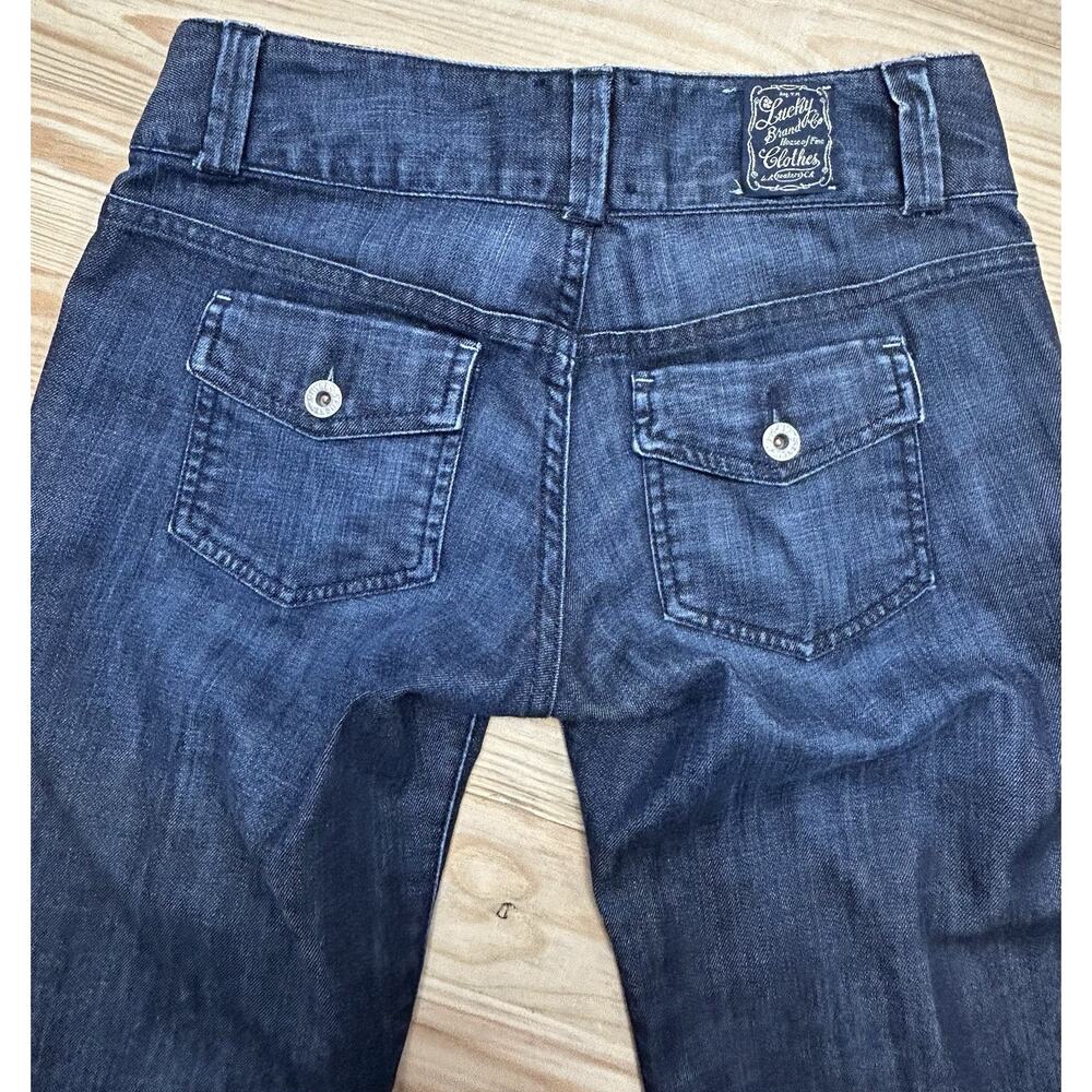 Lucky Brand Capri Jeans Womens Size 26 Blue Denim Cotton Flat Front Straight Leg - Picture 8 of 10